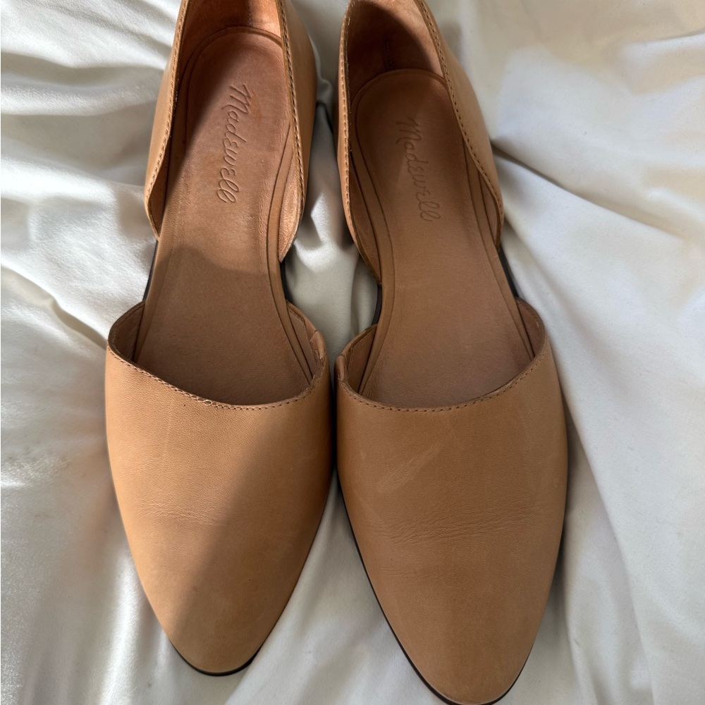 Madewell Tan Flats Elegant D'Orsay Design